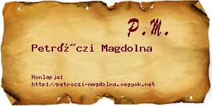 Petróczi Magdolna névjegykártya